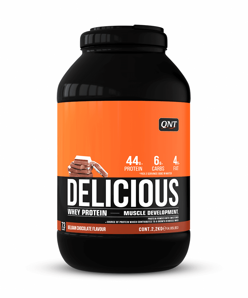 Пакување од QNT Delicious Whey вкусен протеин од 2kg