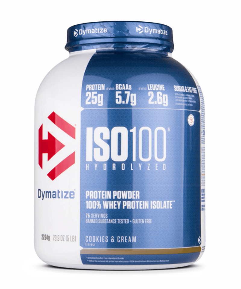 Пакување од Dymatize ISO 100 хидролизиран whey протеин изолат од 2264g