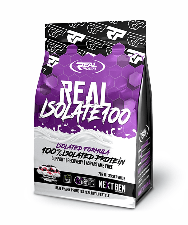 Пакување од Real Pharm 100% Whey Protein Isolate од 700g