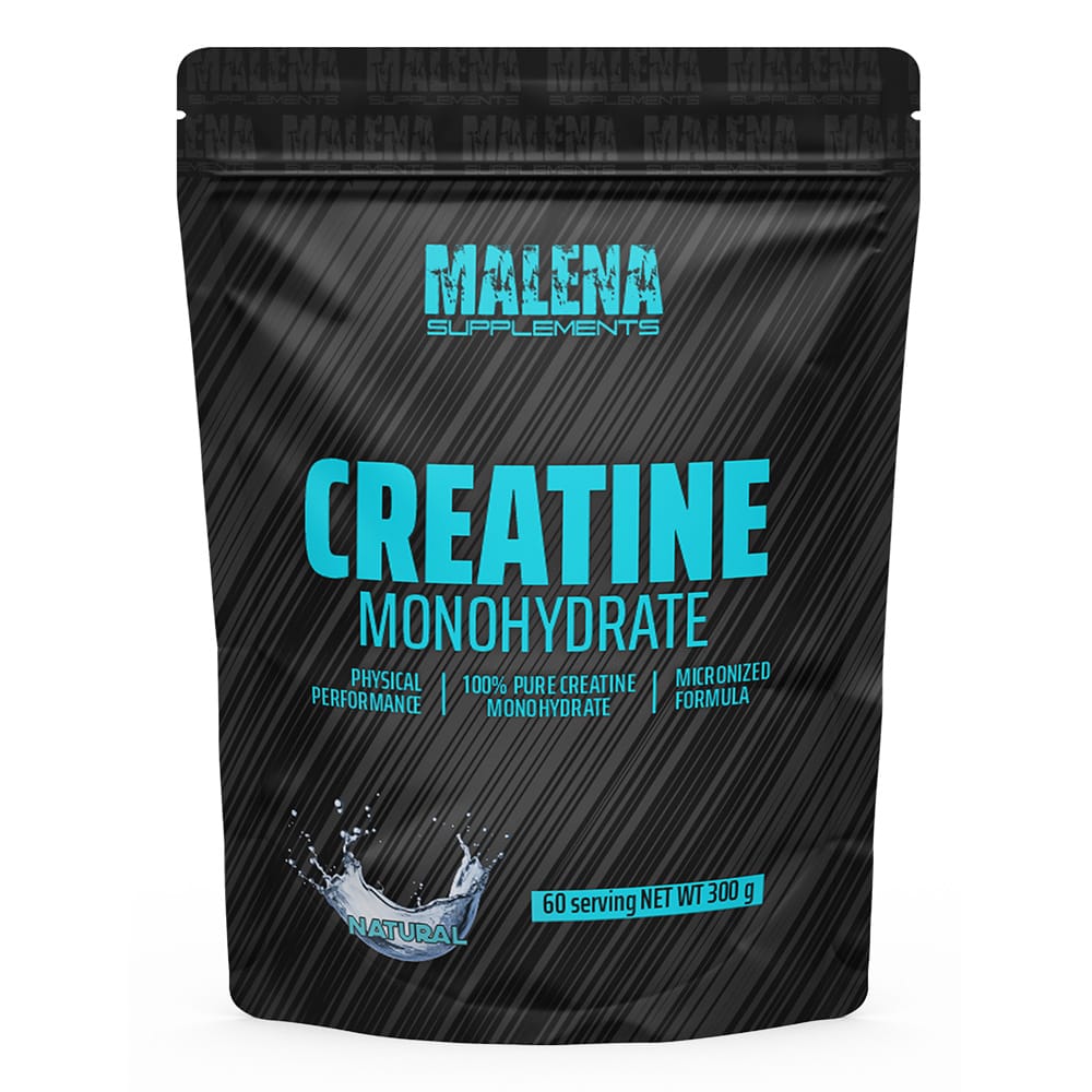 Пакување од Malena 100% Pure Creatine Monohydrate Natural без вкус