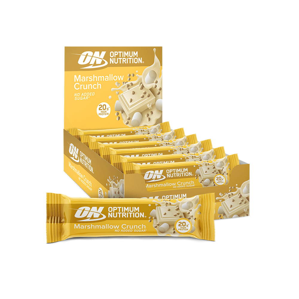 Кутија со 10 Optimum Nutrition протеински барови со вкус на чоколадо и маршмелоу