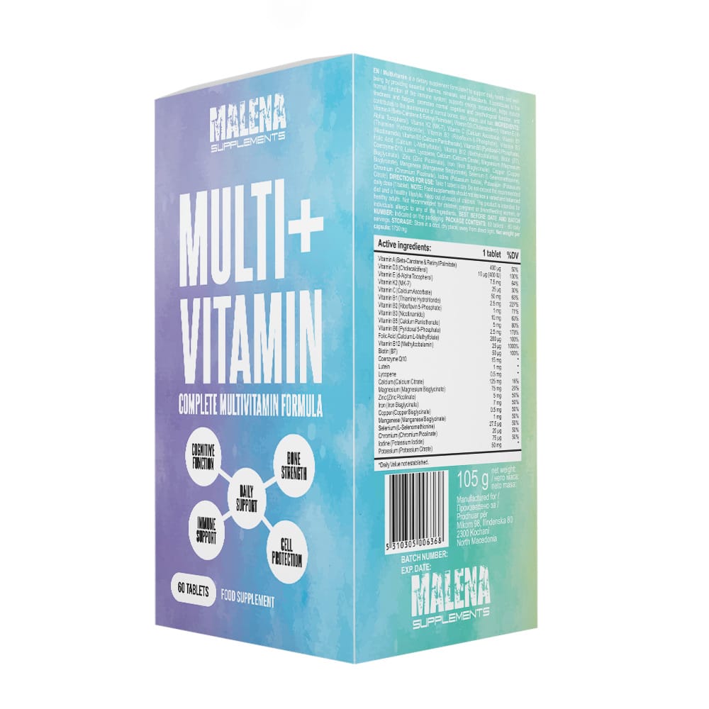 Пакување од Malena Supplements Multi Vitamin 60 tablets
